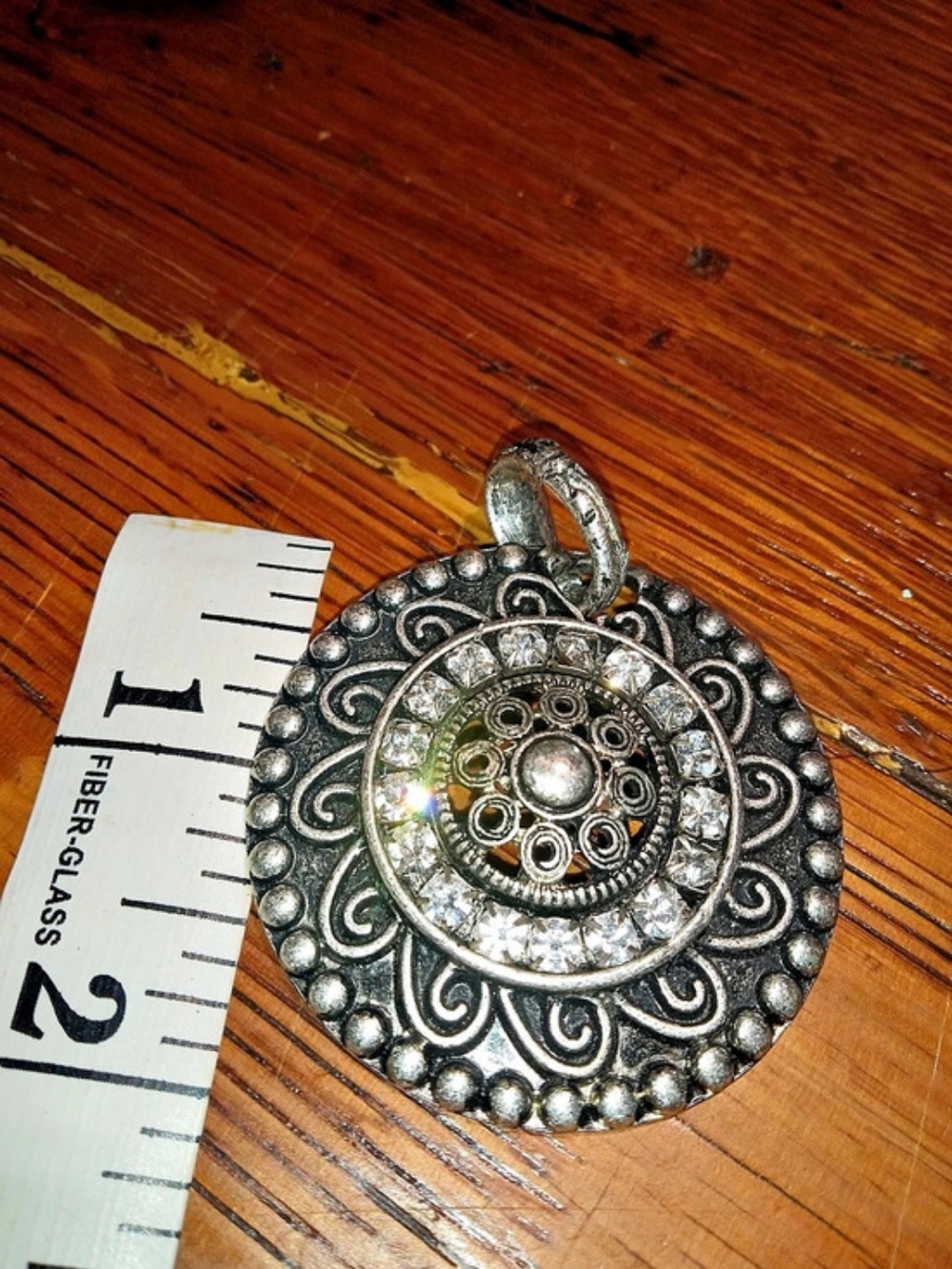 Chiços Ornate Silver Pendant Necklace